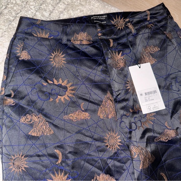 Scotch & Soda | NWT | Navy and Bronze Patterned Trousers - Picture 2 of 8